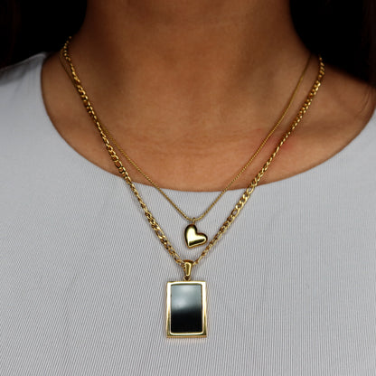 Dainty Heart Nugget Necklace